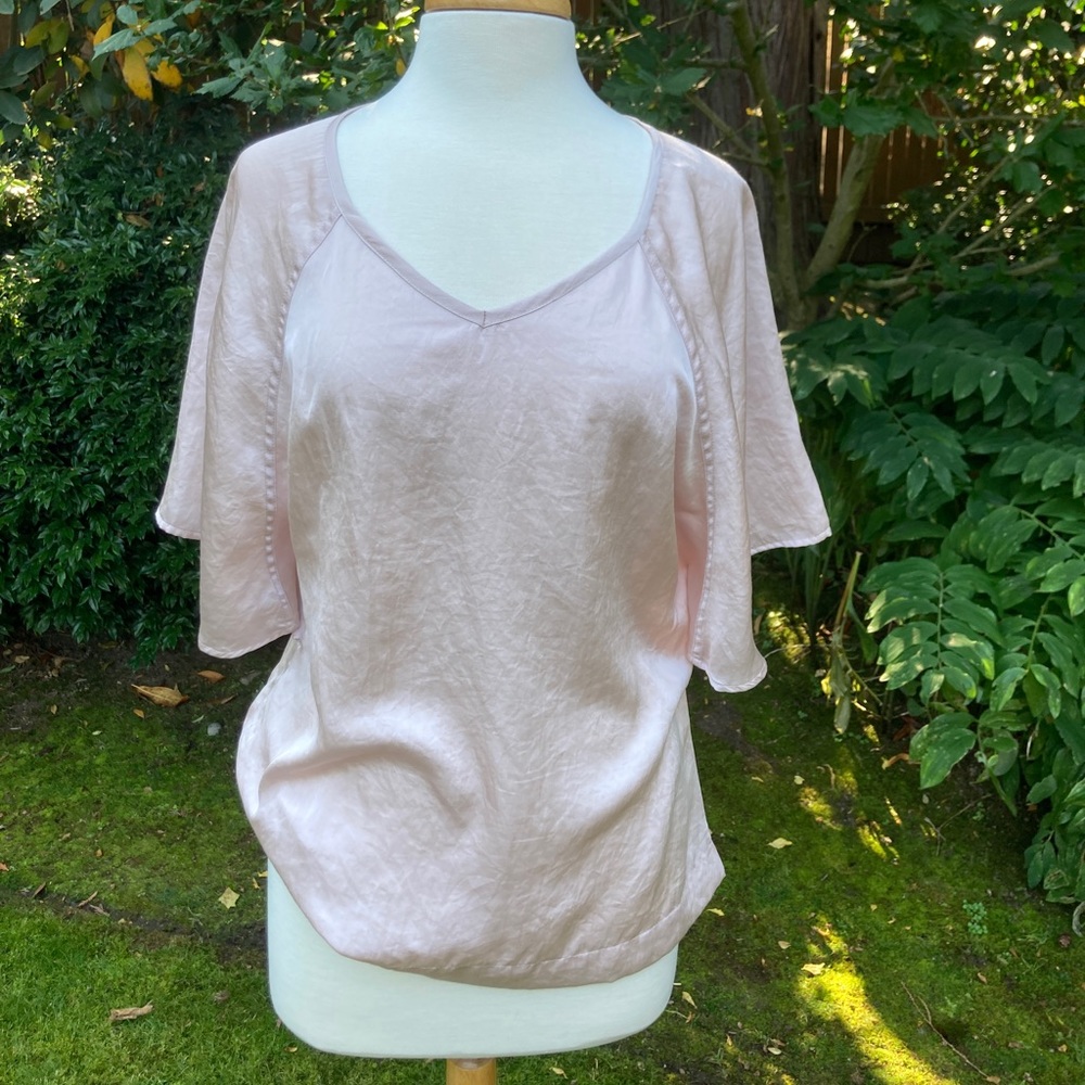 Silky light pink blouse